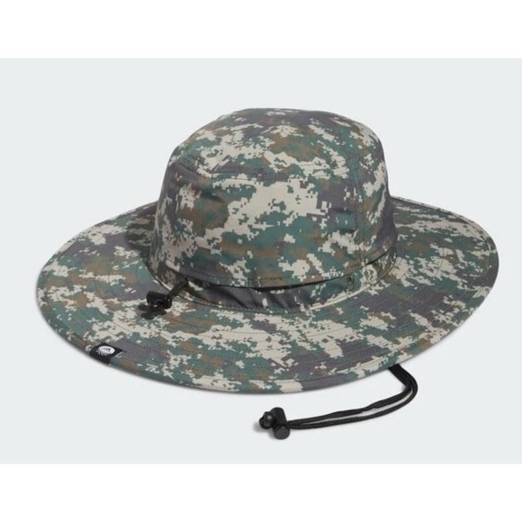 New‎ Adidas Digital Camo wide brim sun hat size S / M Hiking Kayaking Fishing - Picture 2 of 6